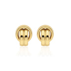 9ct Yellow Gold Knot Stud Earrings 10mm - view 2
