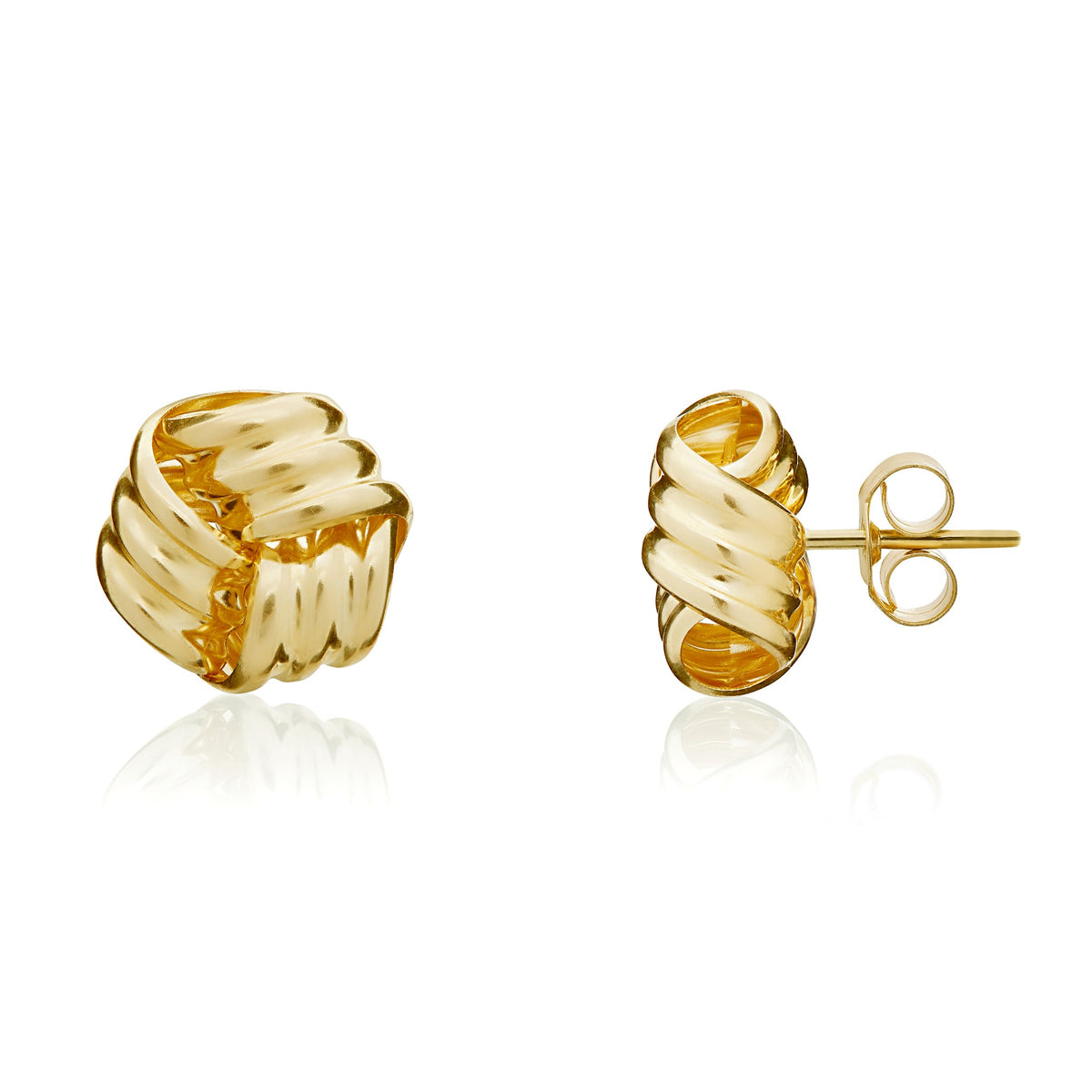 9ct Yellow Gold Knot Stud Earrings