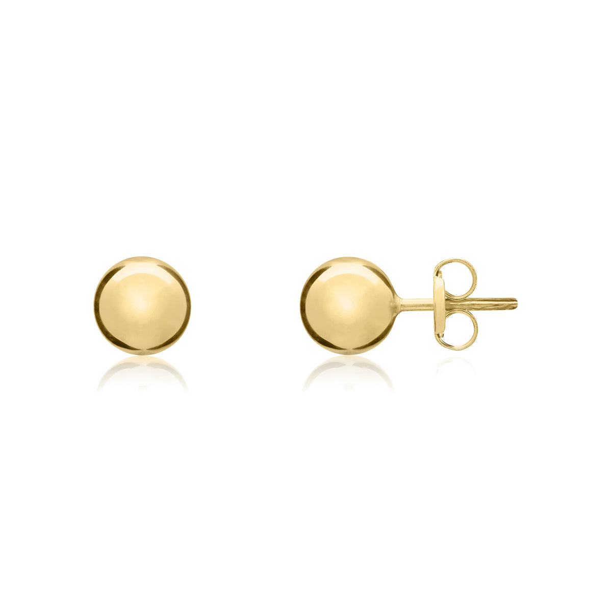 9ct Yellow Gold Polished Ball Stud Earrings 4mm