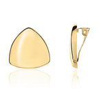 9ct Yellow Gold Polished Triangular Clip-On Earrings - view 1
