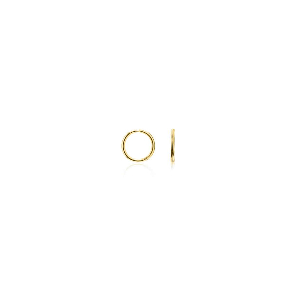 9ct Yellow Gold Thin Sleeper Hoop Earrings