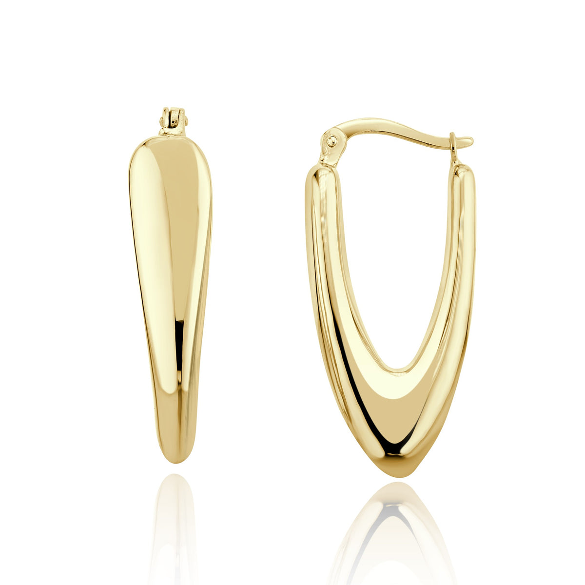 9ct Yellow Gold Twist Hoop Earrings