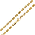 18ct Vermeil Textured Kiss Necklace, link detail
