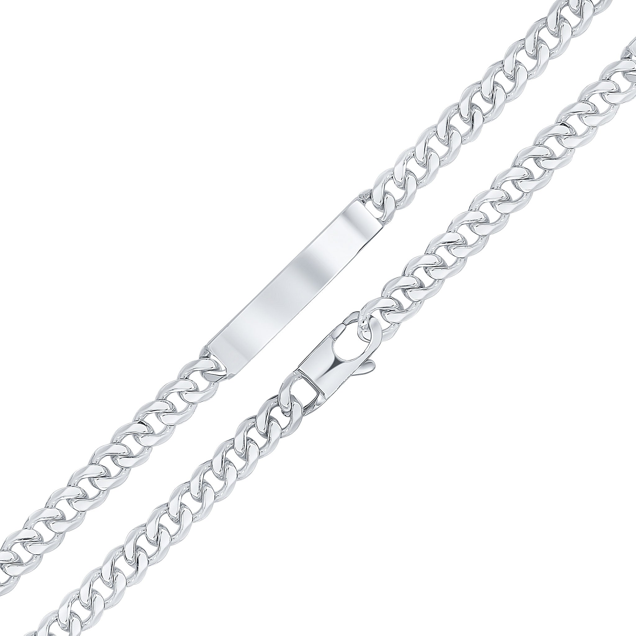 Silver 7.5mm ID Bracelet 38x7mm 7.5"
