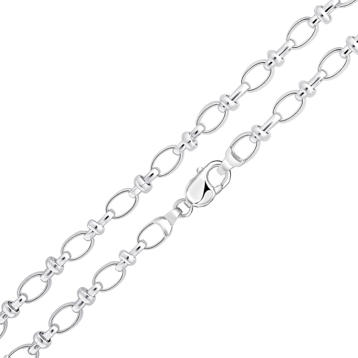 Silver 8.5mm Oval Pinch Bar 1