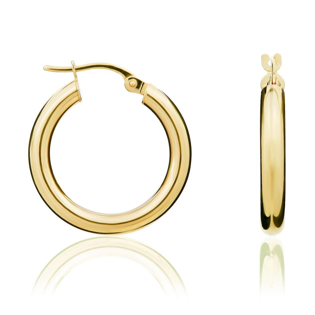 9ct Yellow Gold Plain Hoop E R