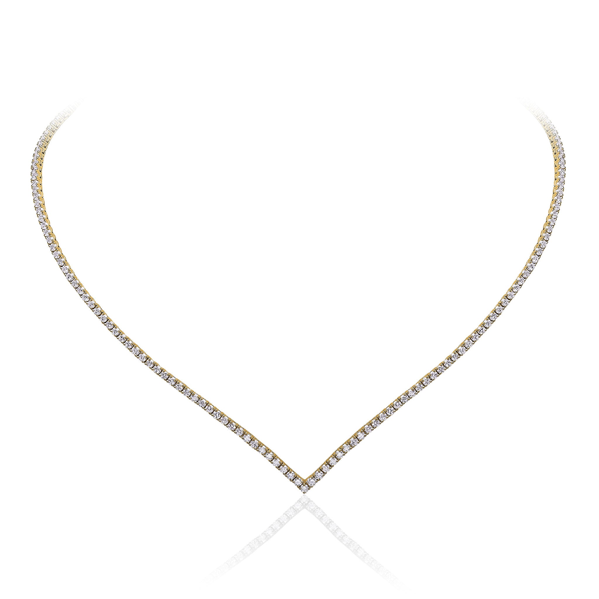 18yg Bc Diamond 'v' Line Nlet 6.01ct