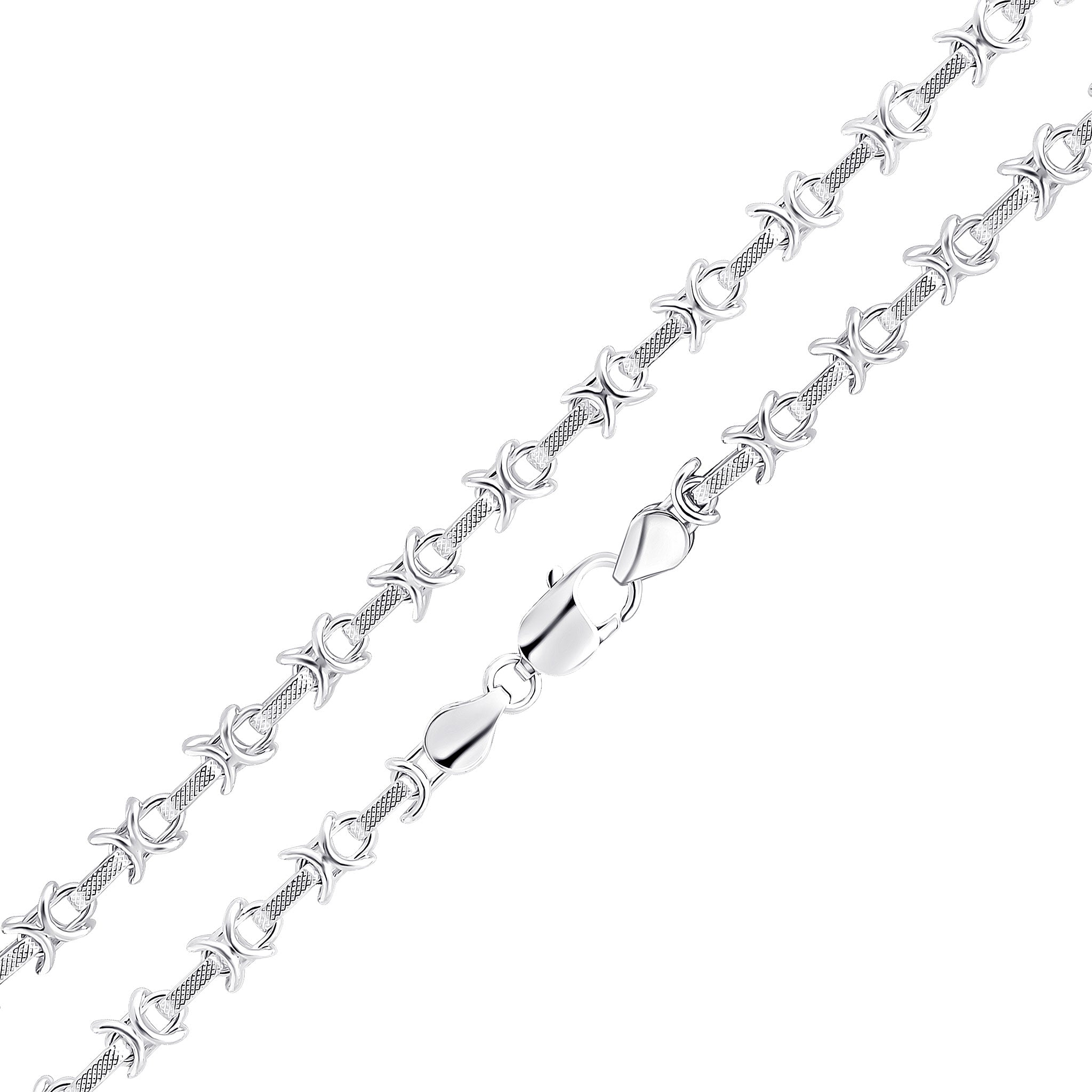 Handmade 925 Sterling Silver Textured Knot Chain 1