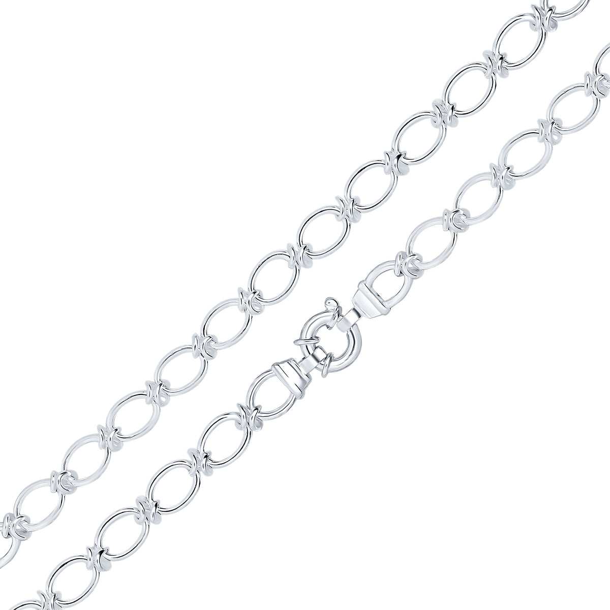 Silver 9mm Oval Knot 1