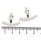 Thomas Sabo Silver Cubic Zirconia Bar Jacket Stud Earrings