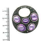 Thomas Sabo Large Purple Cabochon & Black Pave Pendant