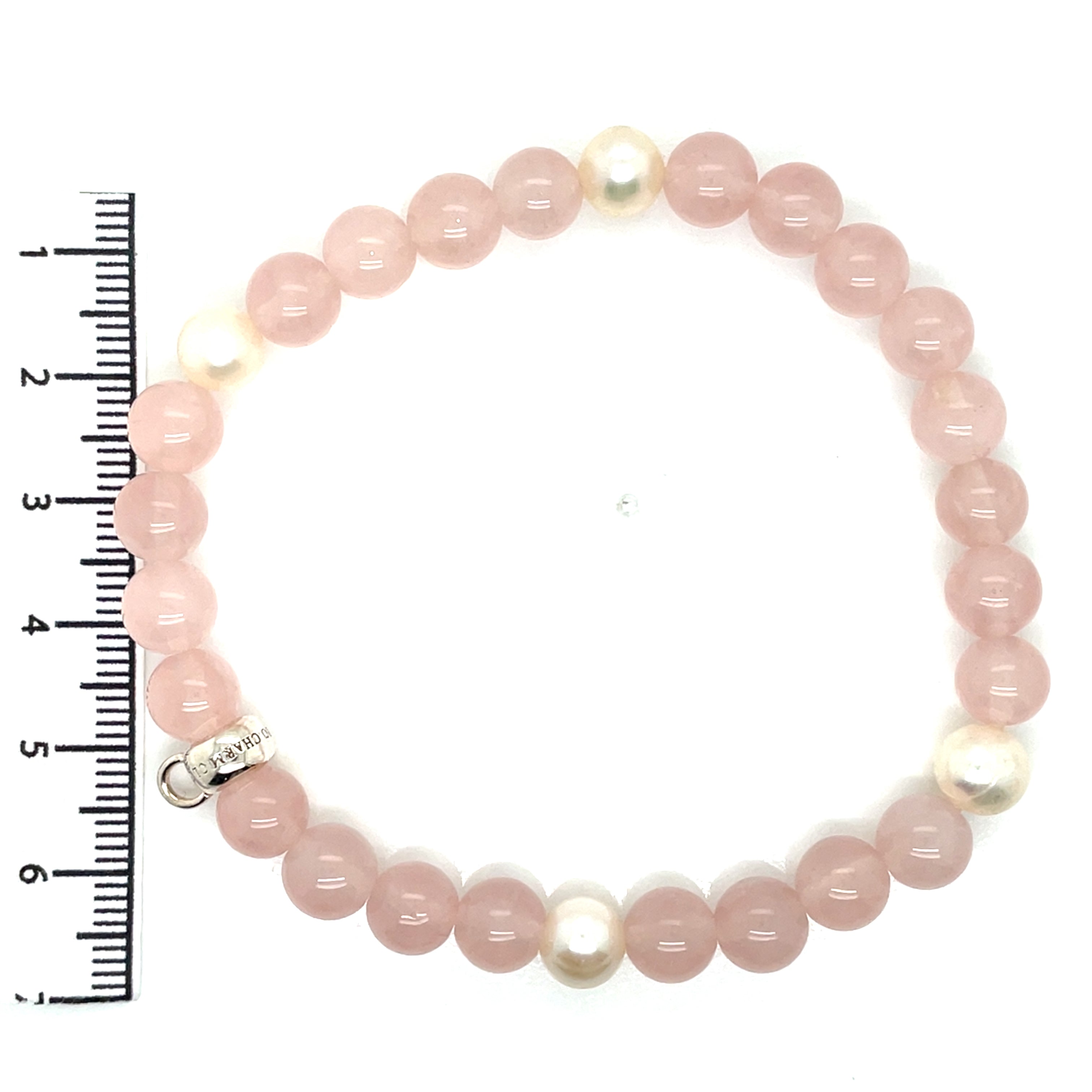 Thomas Sabo Silver Rose Quartz & Freshwater Pearl Bracelet