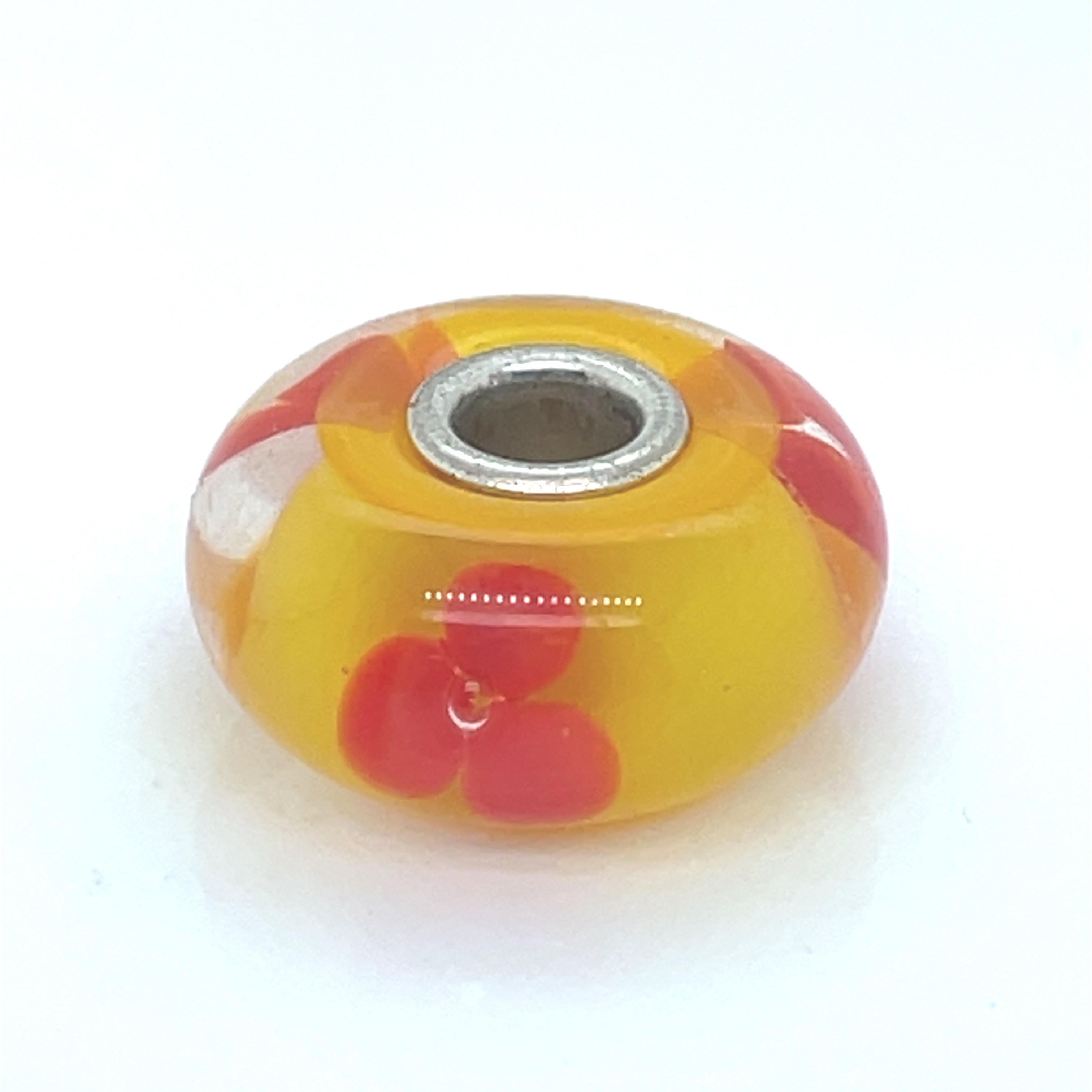 Trollbead Red Flower Bead