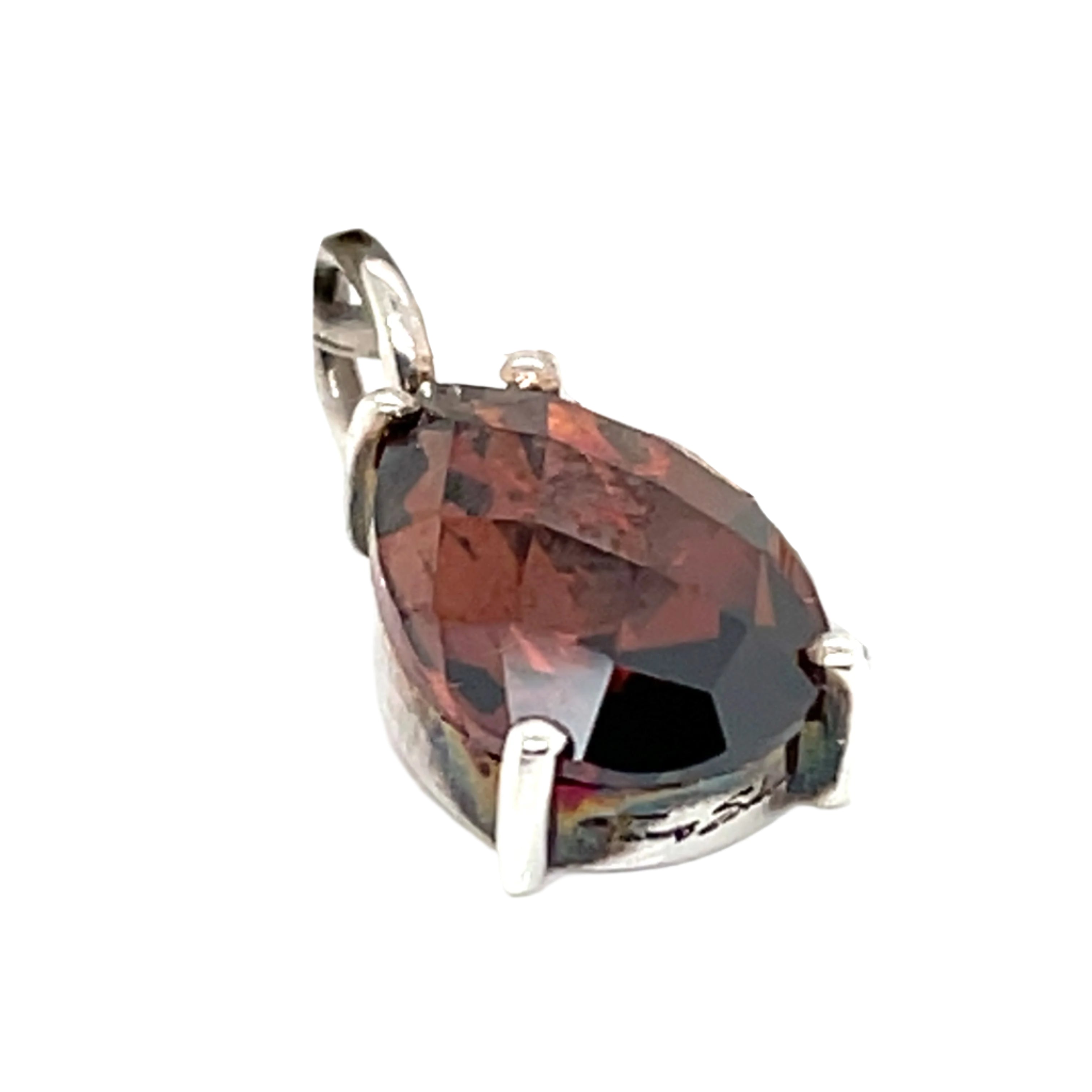 Thomas Sabo Silver Brown CZ Tear Drop Pendant