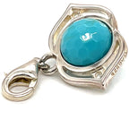 Thomas Sabo Turquoise and Cubic Zirconia Lotus Charm