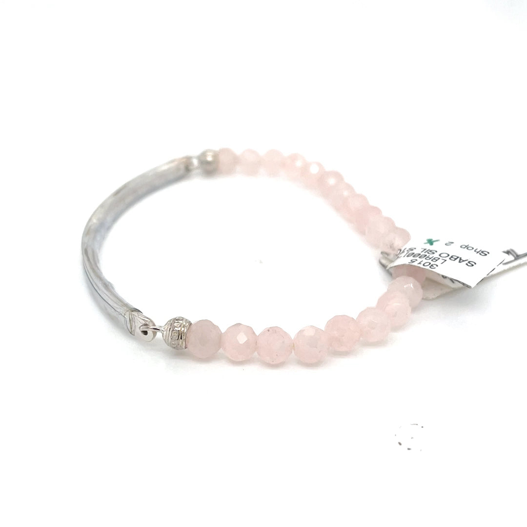 Thomas Sabo Love Bridge Pink Rose Quartz Beaded Bracelet