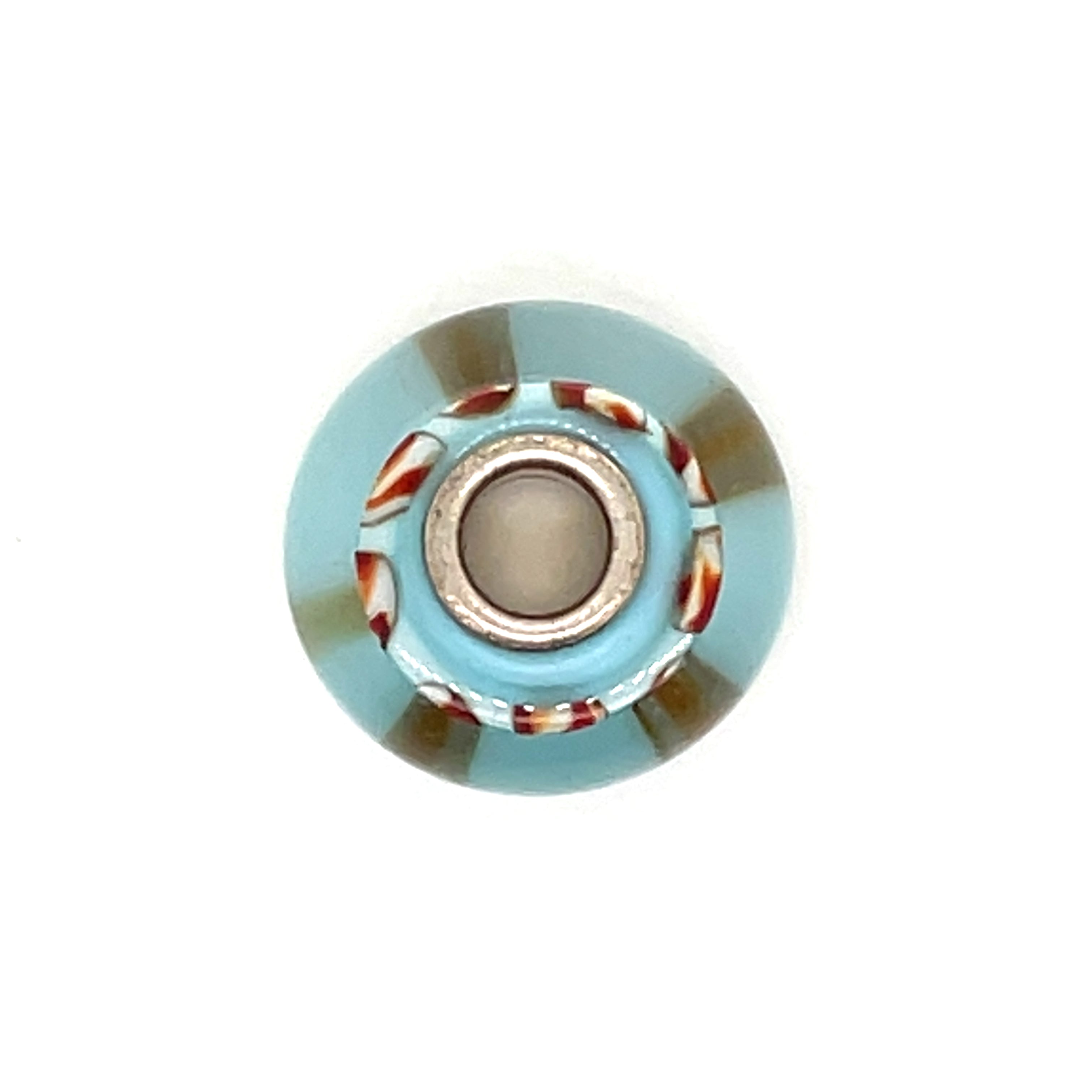 Trollbead Aquamarine Pastel Glass Bead