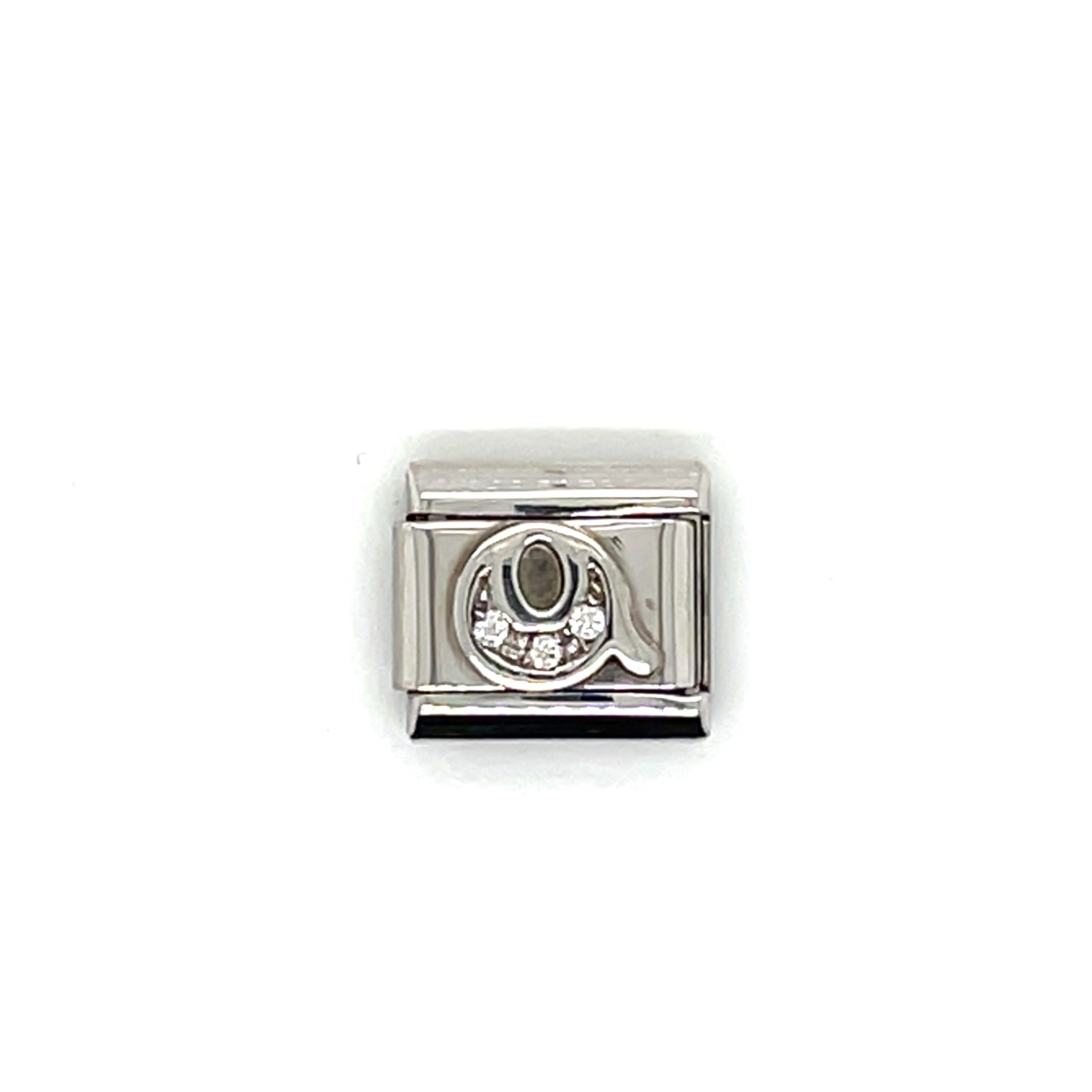 Nomination 'Silver Shine' Classic Letter Link