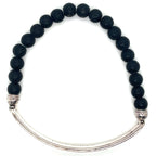 Thomas Sabo Black Obsidian and Black CZ Bracelet