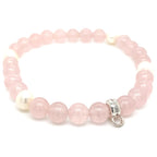 Thomas Sabo Silver Rose Quartz & Freshwater Pearl Bracelet