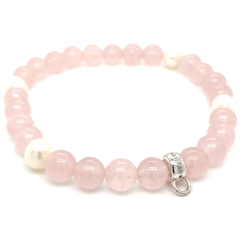 Thomas Sabo Silver Rose Quartz & Freshwater Pearl Bracelet