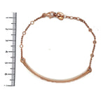 Thomas Sabo Rose Gold Plated Love Bridge Cubic Zirconia Dot Bracelet