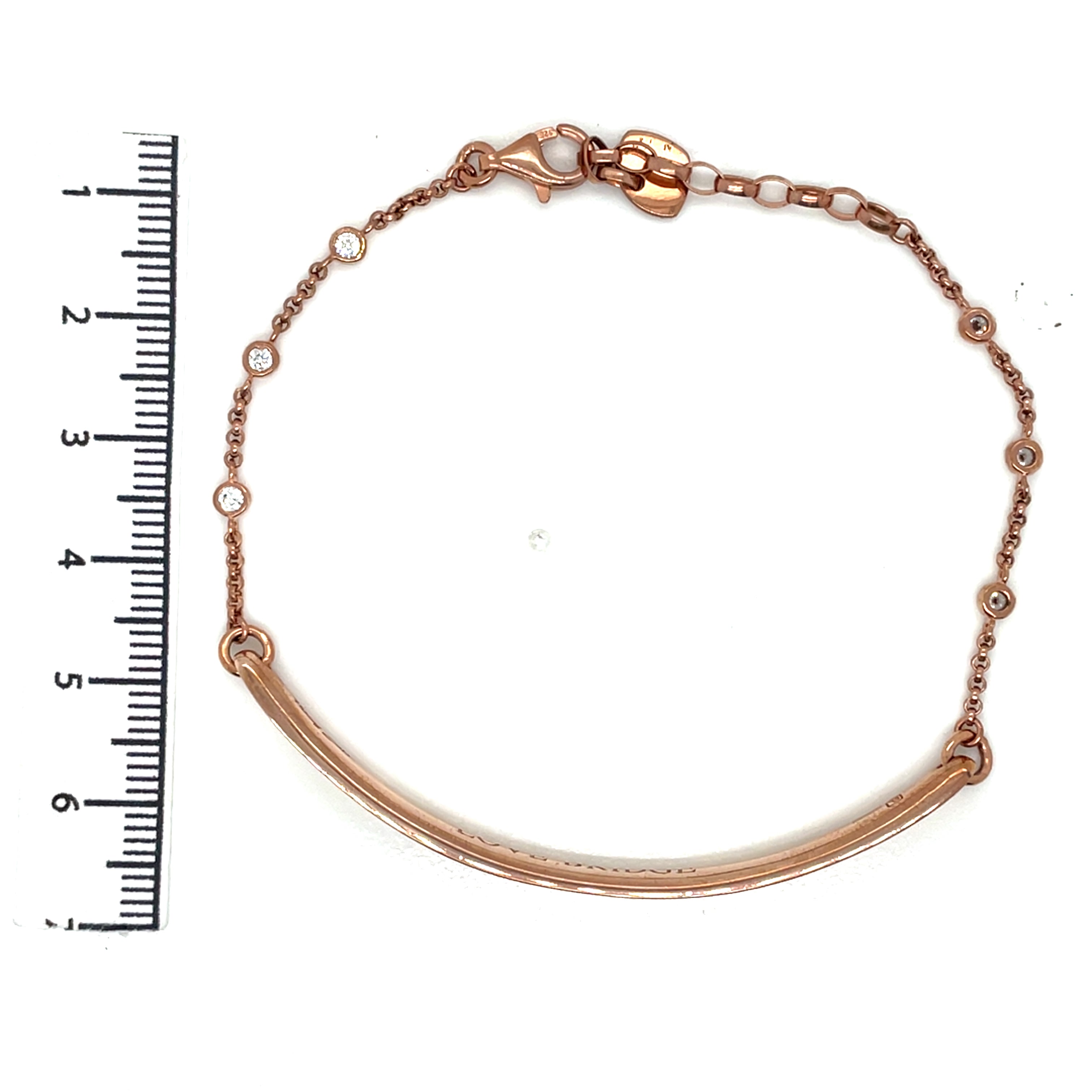 Thomas Sabo Rose Gold Plated Love Bridge Cubic Zirconia Dot Bracelet