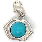 Thomas Sabo Turquoise and Cubic Zirconia Lotus Charm