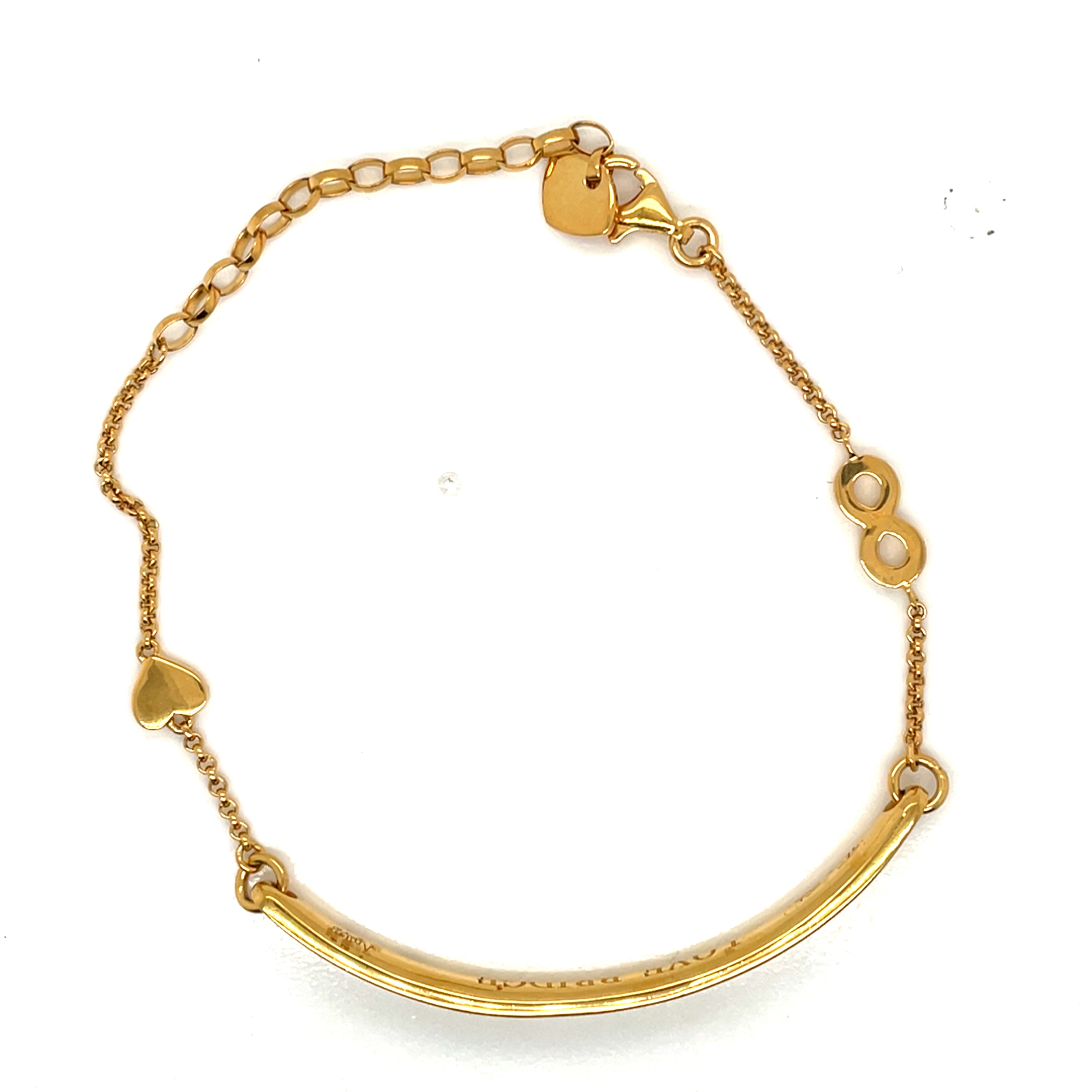 Thomas Sabo Infinity Heart Gold Plated Love Bridge Bracelet