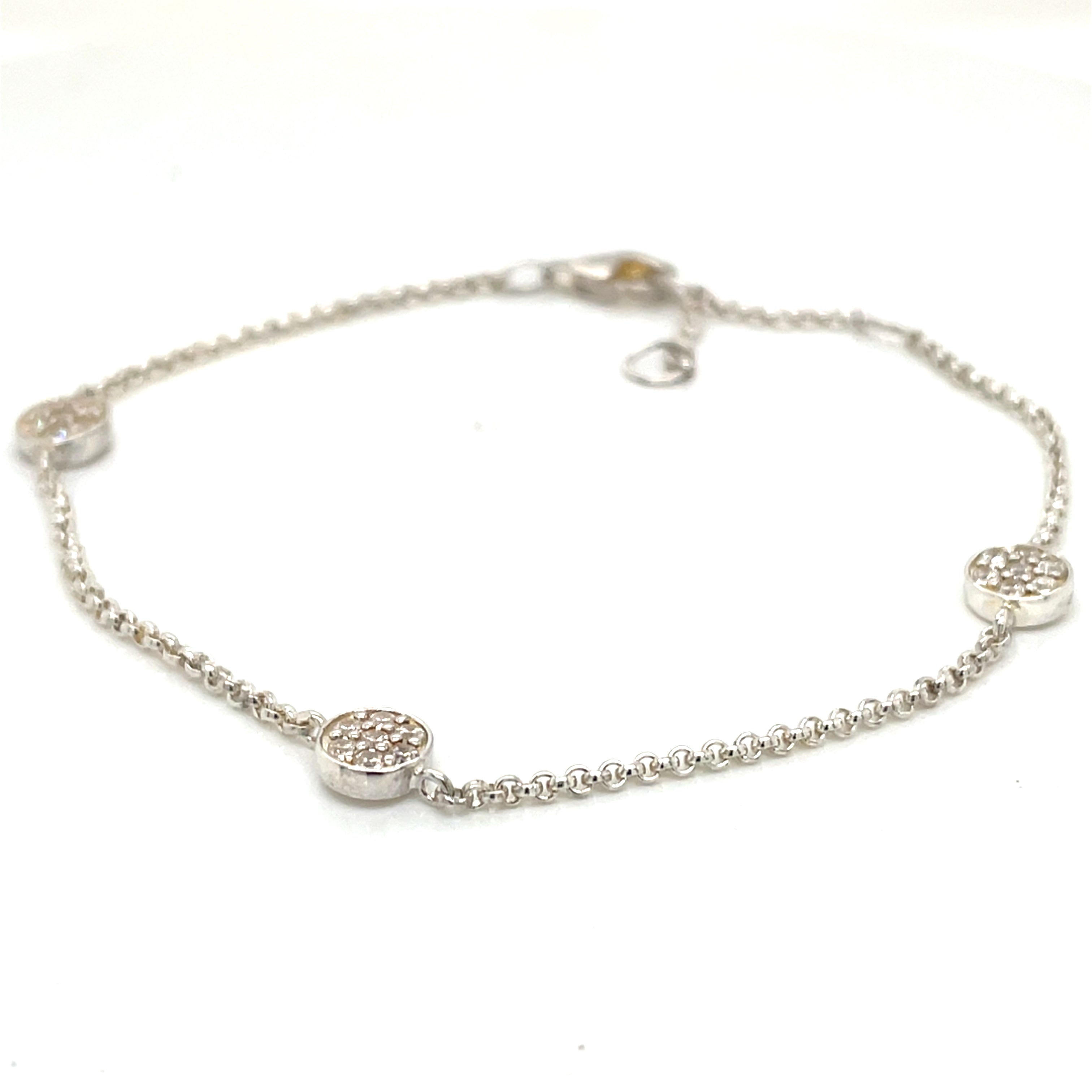 Thomas Sabo Silver Multi Cubic Zirconia Disc Bracelet