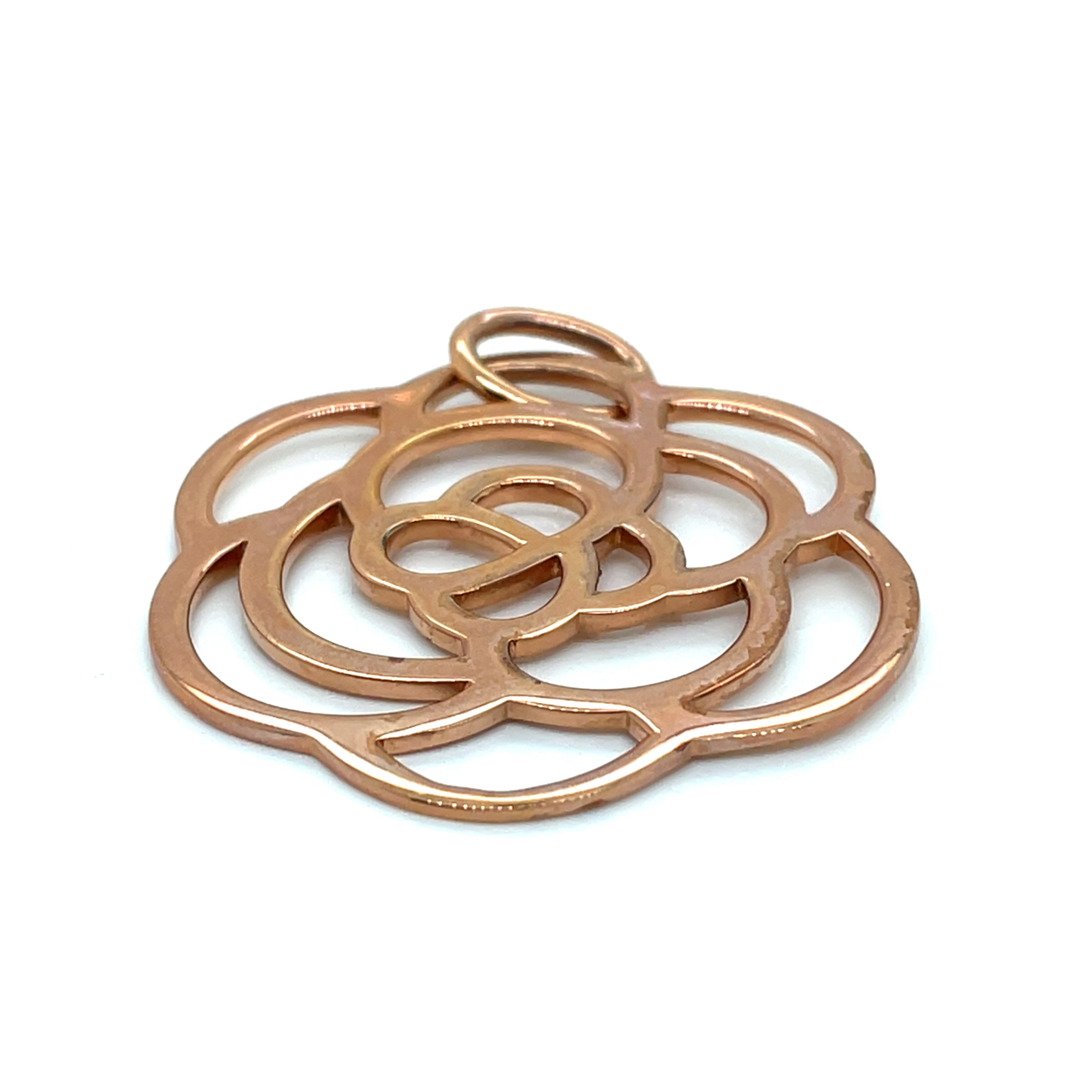 Thomas Sabo Silver Rose Gold Plated Flower Pendant