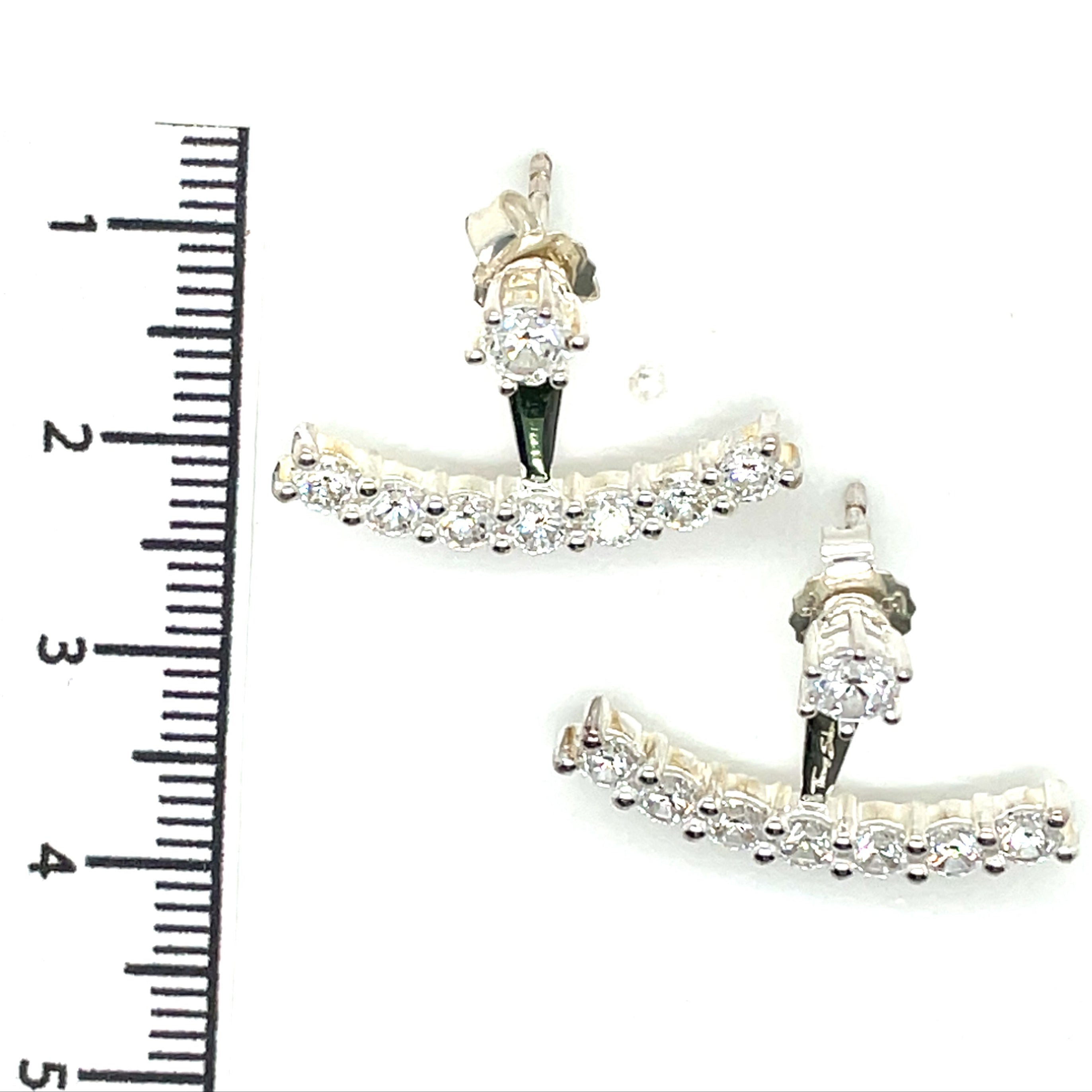 Thomas Sabo Silver Cubic Zirconia Bar Jacket Stud Earrings