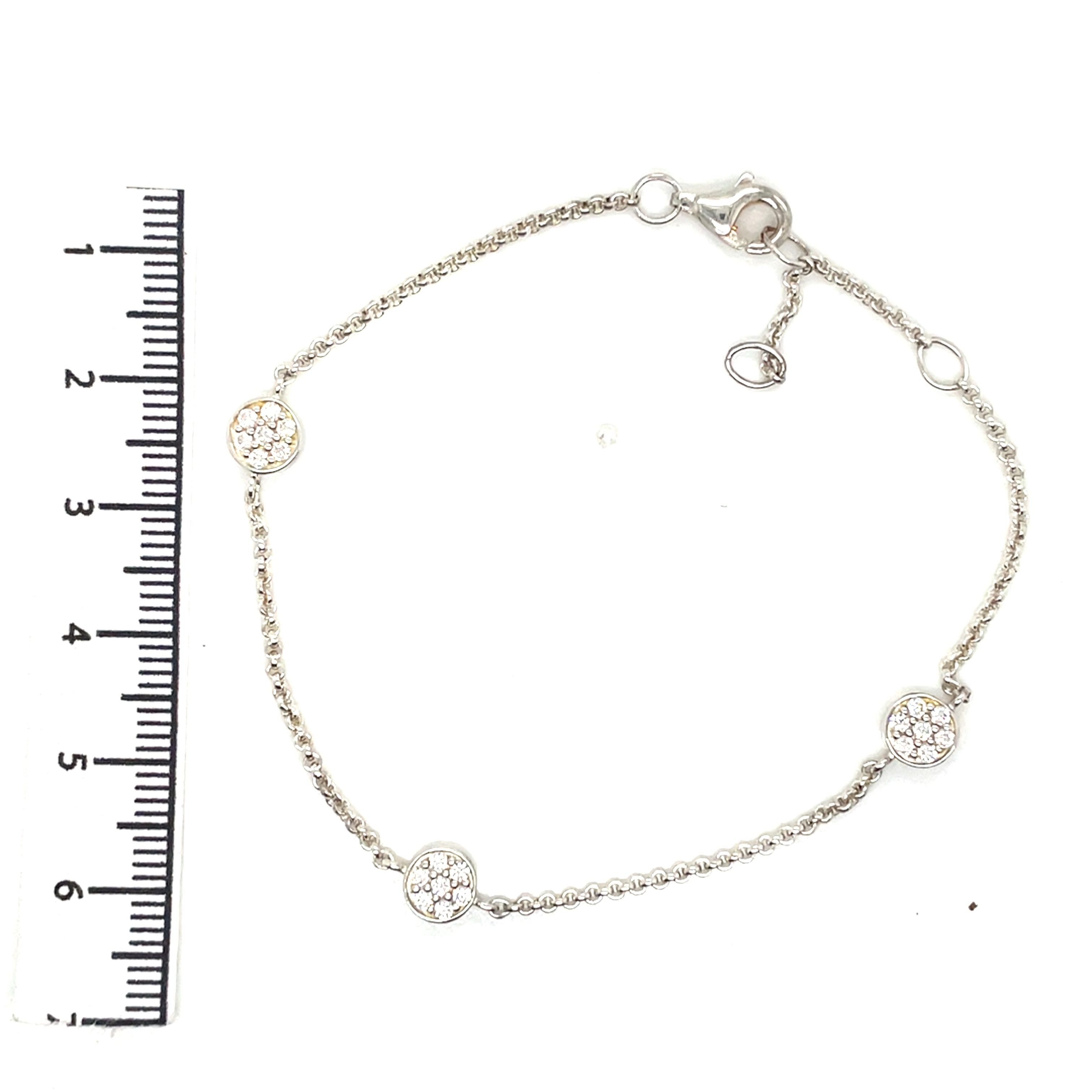 Thomas Sabo Silver Multi Cubic Zirconia Disc Bracelet