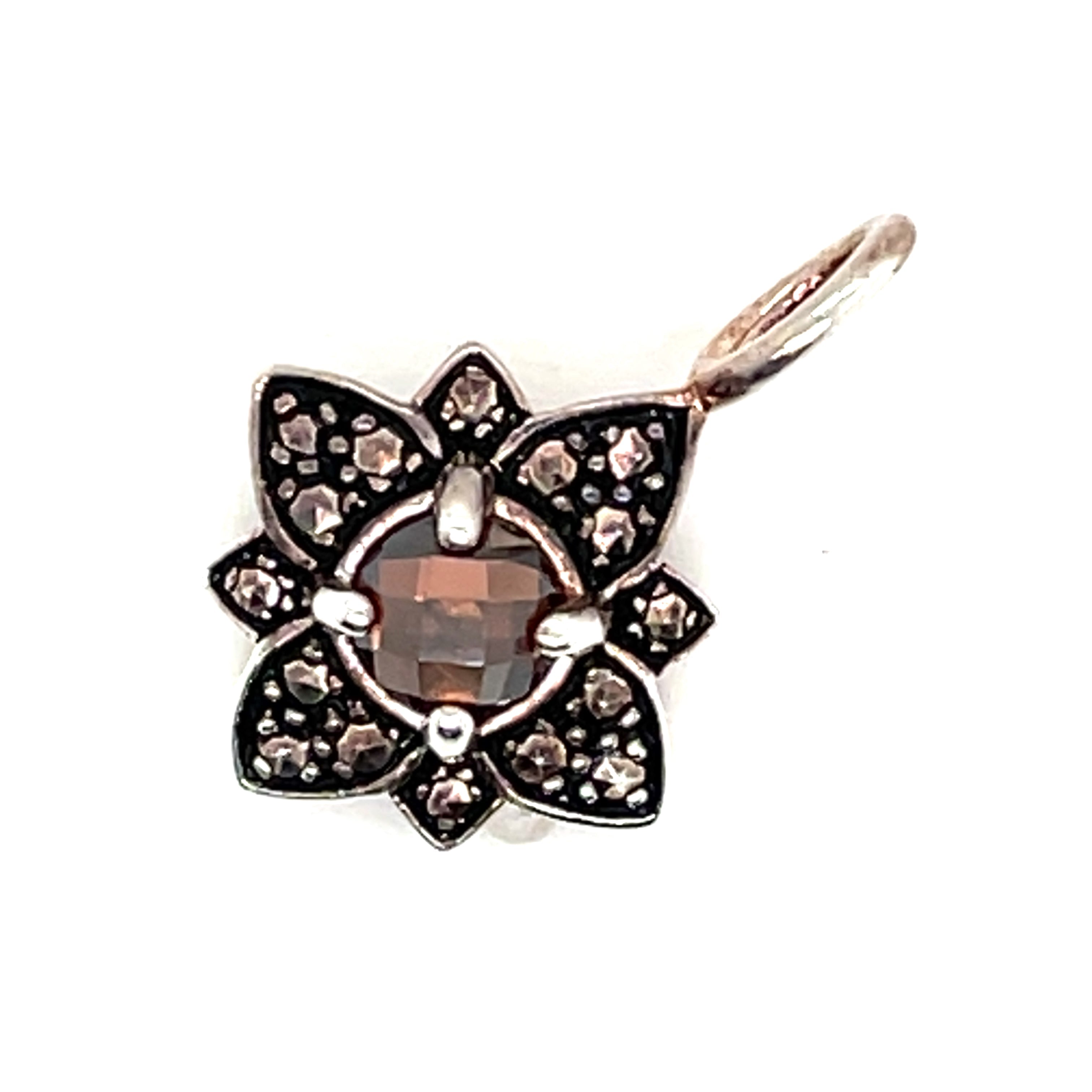 Thomas Sabo Brown CZ Marcasite Flower Pendant