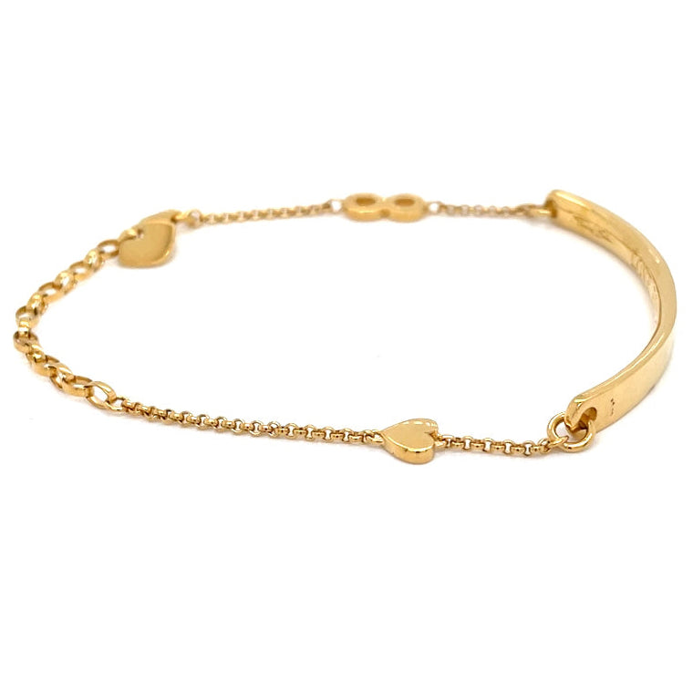 Thomas Sabo Infinity Heart Gold Plated Love Bridge Bracelet