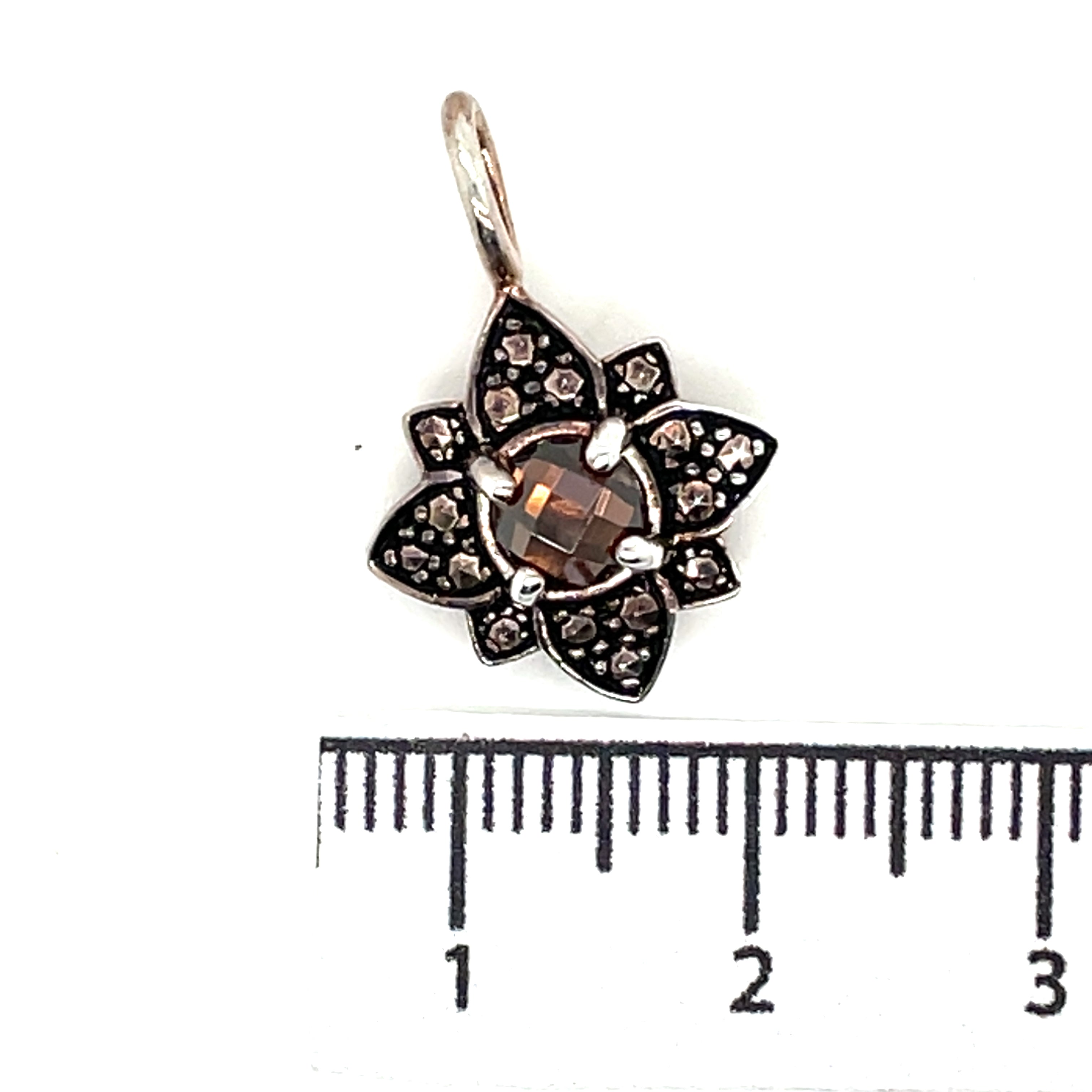 Thomas Sabo Brown CZ Marcasite Flower Pendant