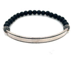 Thomas Sabo Unisex Silver Love Bridge Skull, Black Cubic Zirconia Bracelet