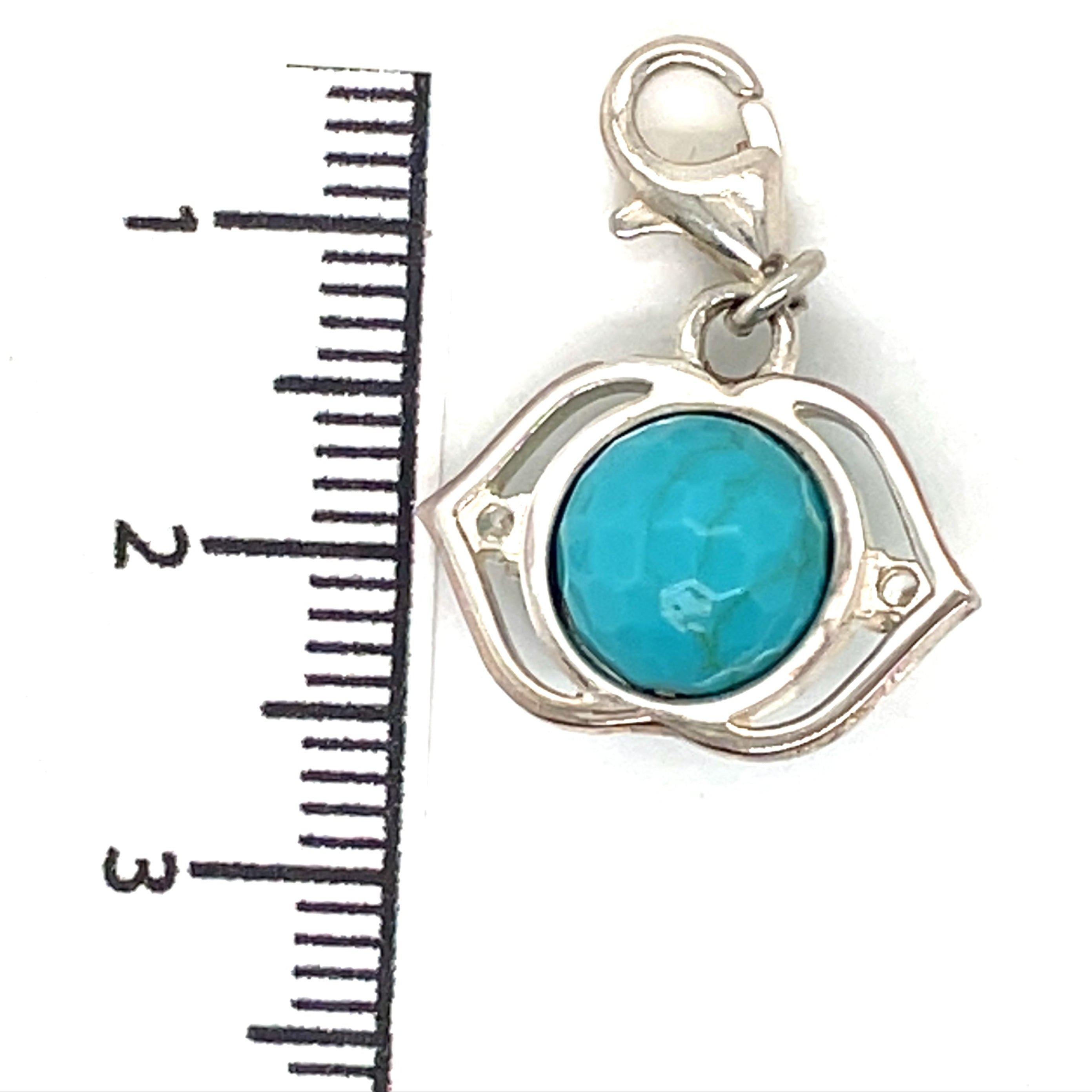 Thomas Sabo Turquoise and Cubic Zirconia Lotus Charm