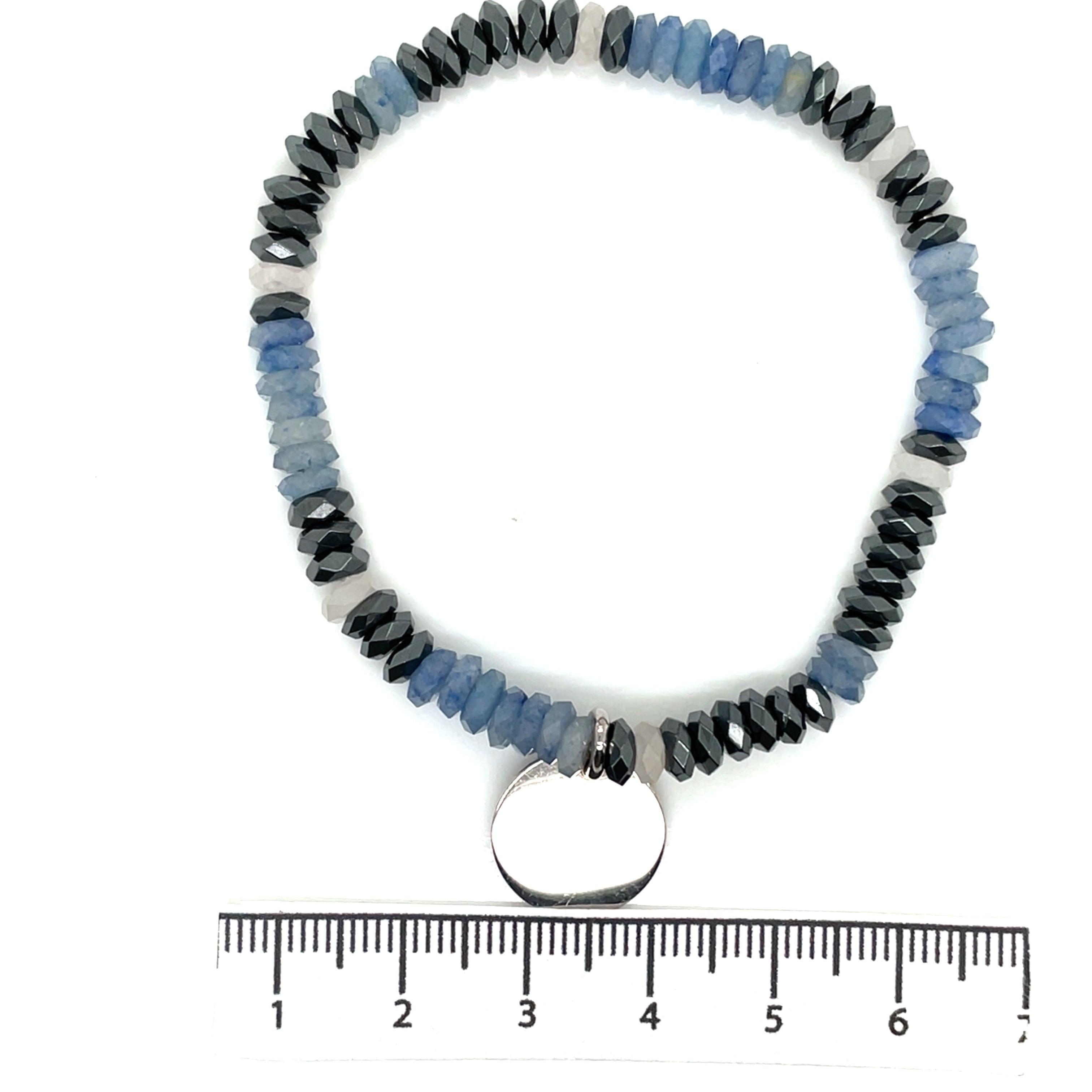 Thomas Sabo Dumortierite, White Jade and Hematite Bracelet