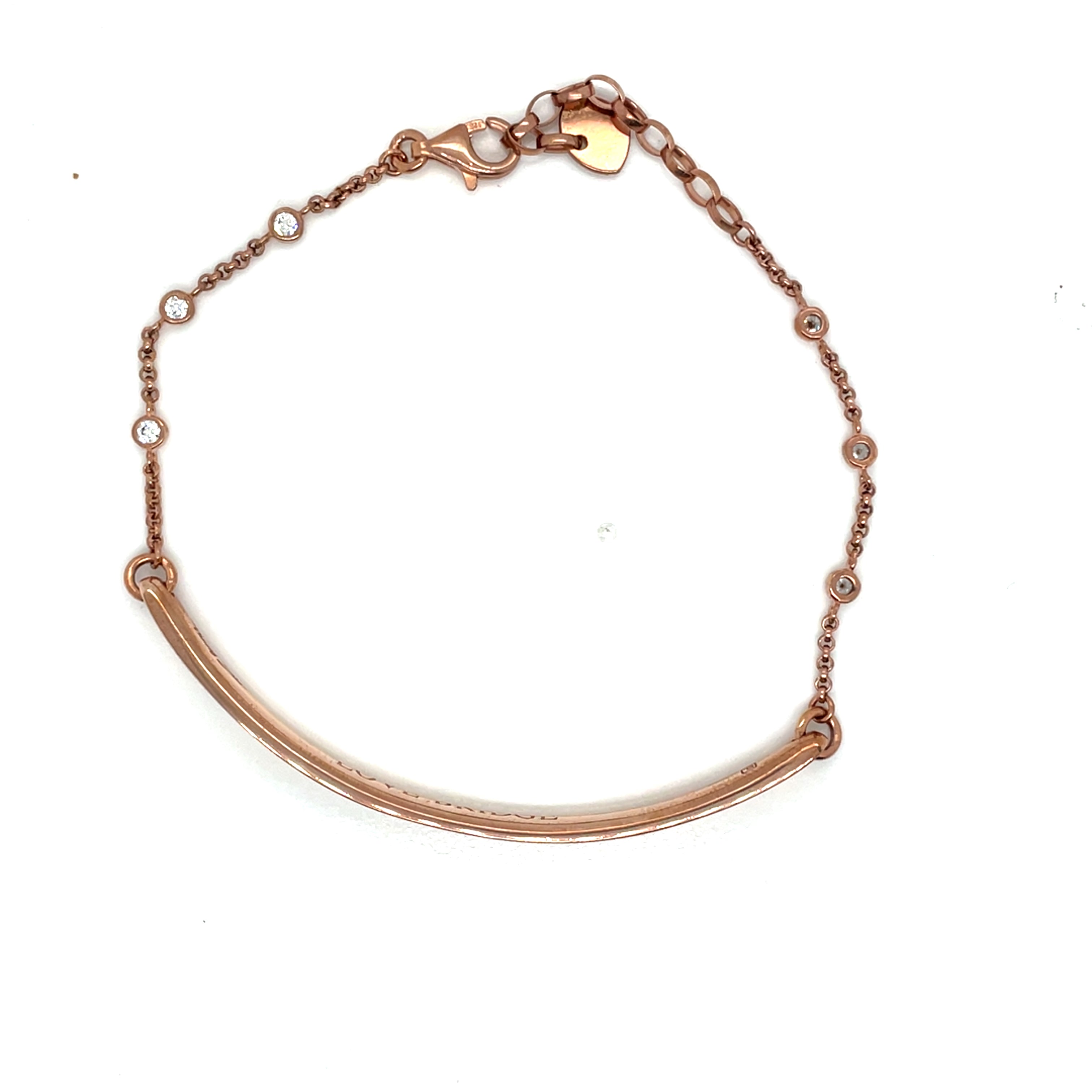 Thomas Sabo Rose Gold Plated Love Bridge Cubic Zirconia Dot Bracelet