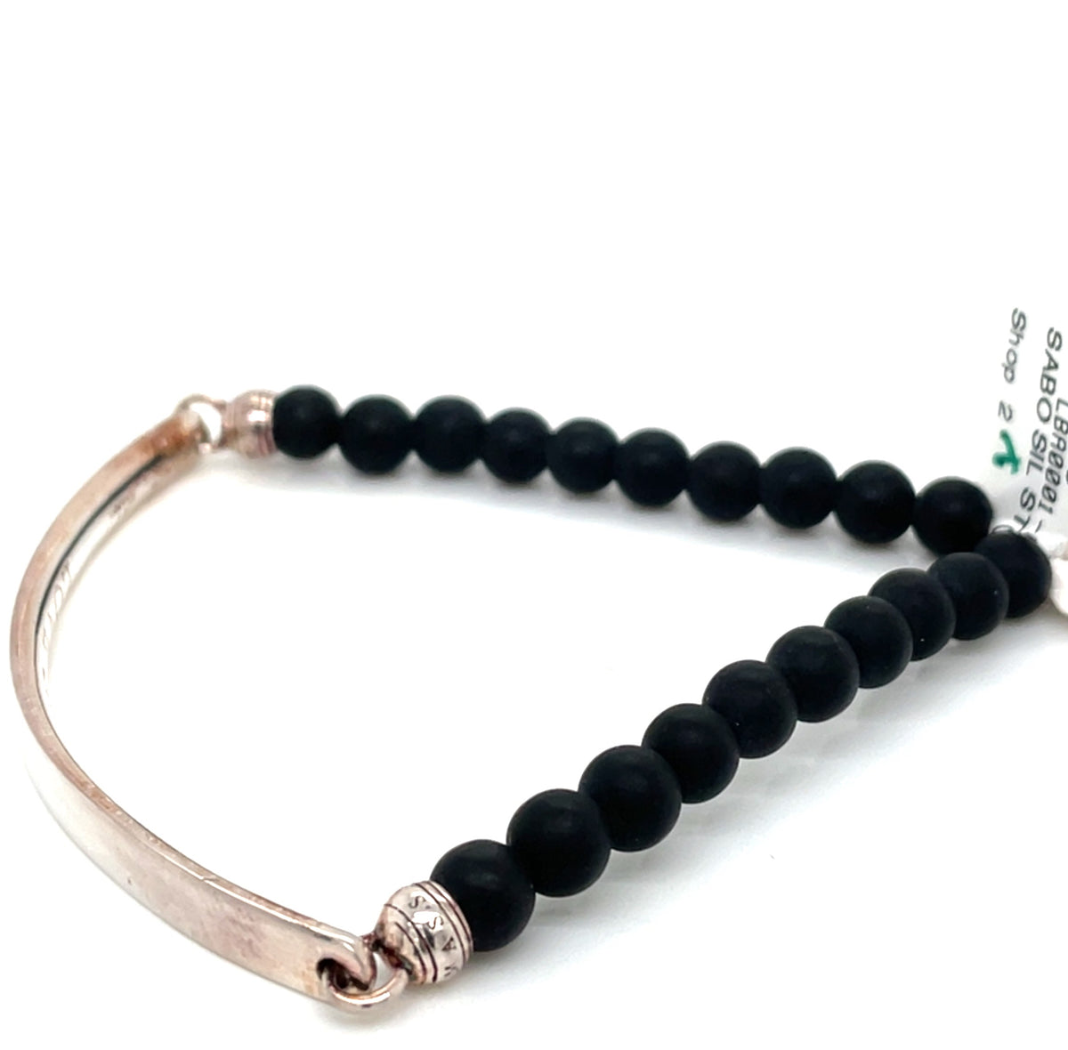 Thomas Sabo Black Bead ‘Love Bridge’ Silver Bracelet