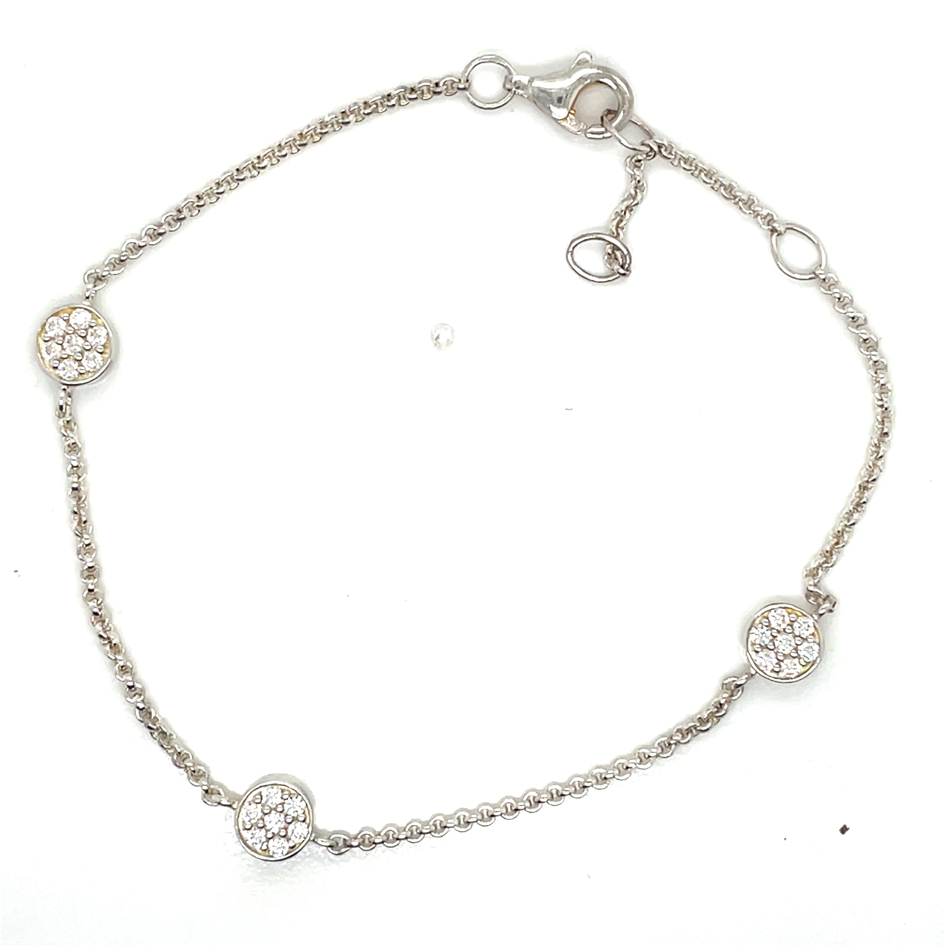 Thomas Sabo Silver Multi Cubic Zirconia Disc Bracelet