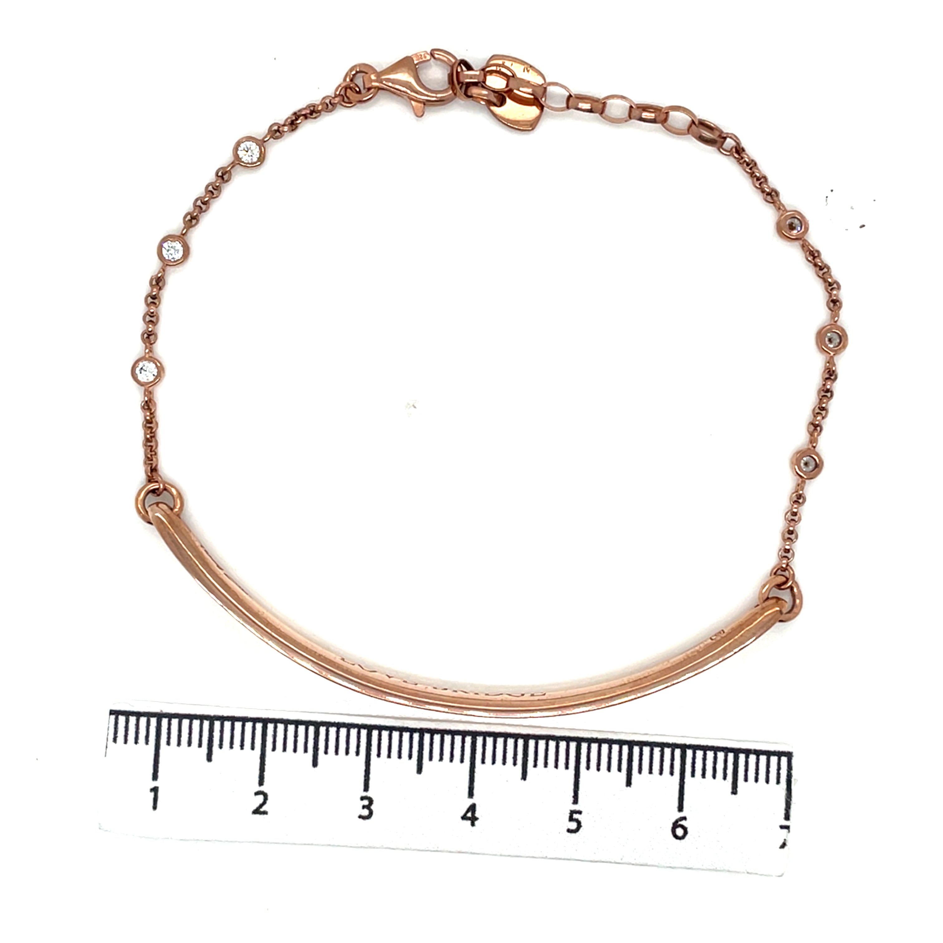 Thomas Sabo Rose Gold Plated Love Bridge Cubic Zirconia Dot Bracelet