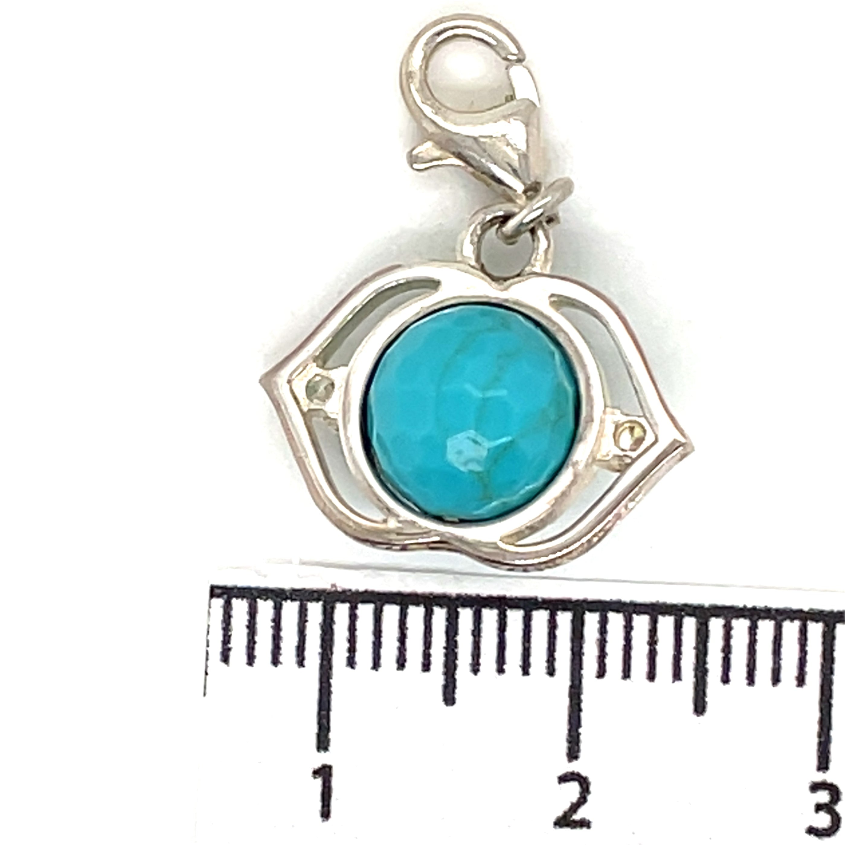 Thomas Sabo Turquoise and Cubic Zirconia Lotus Charm