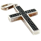 Thomas Sabo Black Cubic Zirconia Silver Cross Pendant