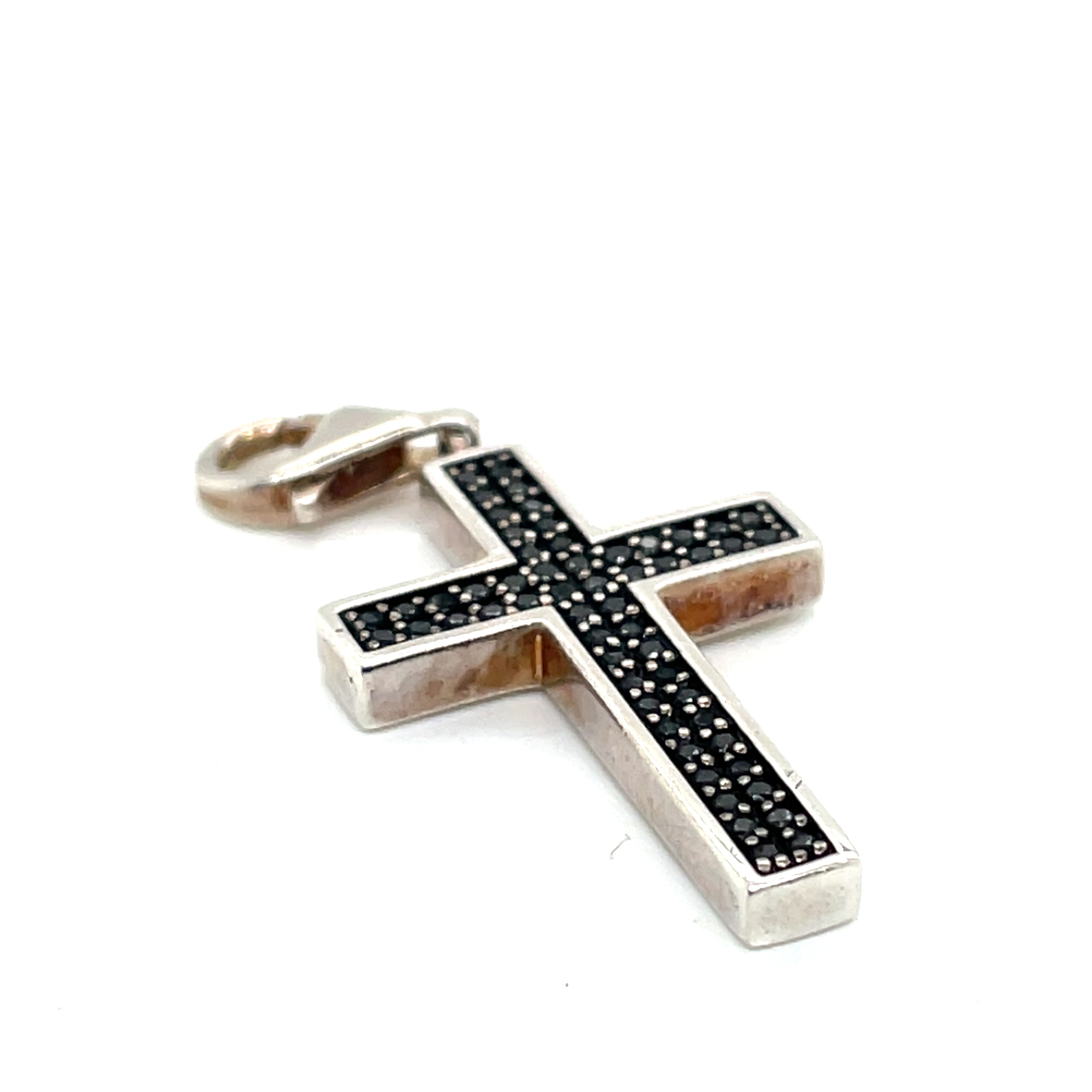 Thomas Sabo Black Cubic Zirconia Silver Cross Pendant
