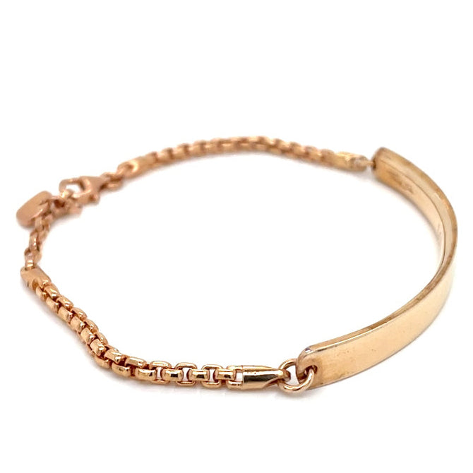 Thomas Sabo Sterling Silver Love Bridge Rose Gold Plated Bracelet