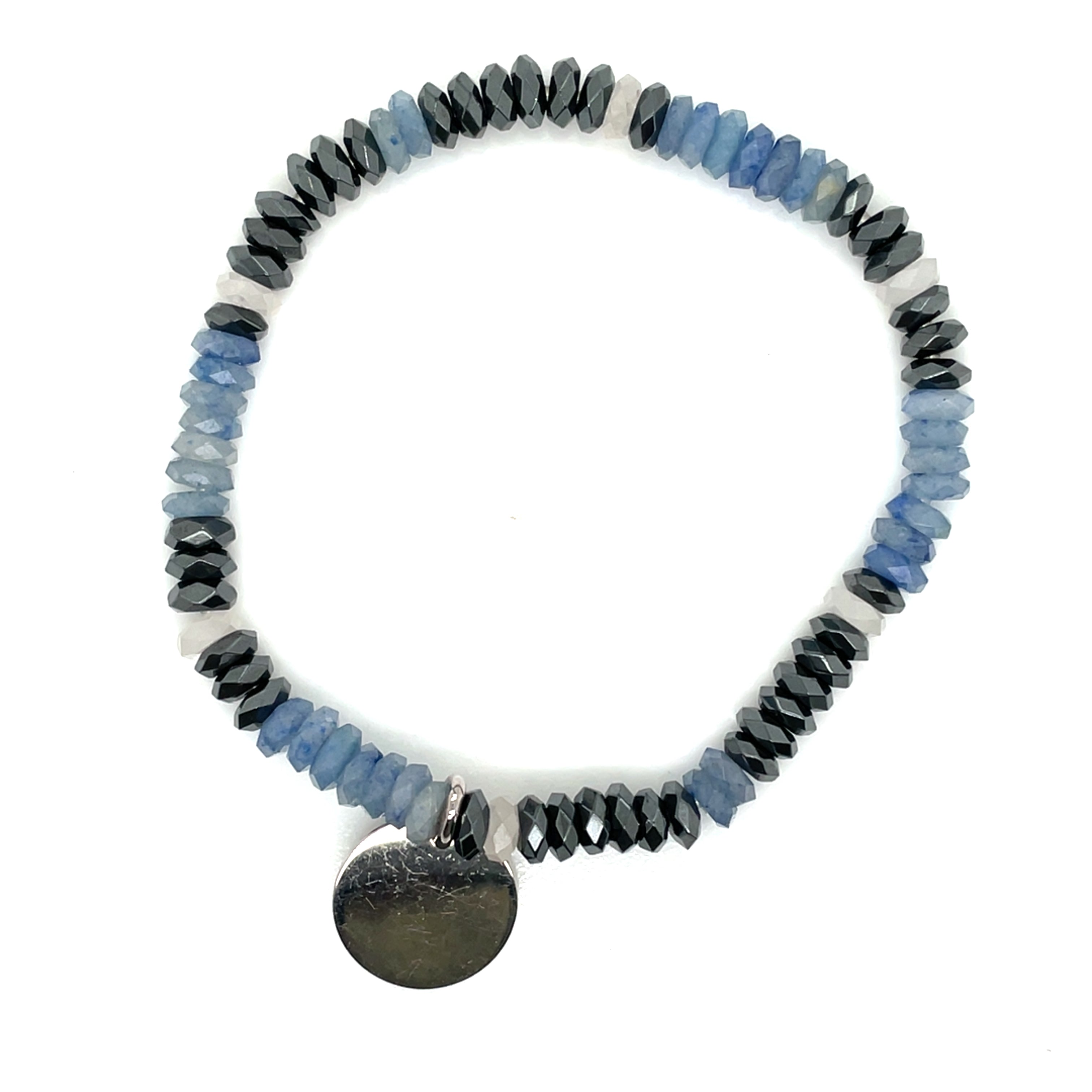 Thomas Sabo Dumortierite, White Jade and Hematite Bracelet