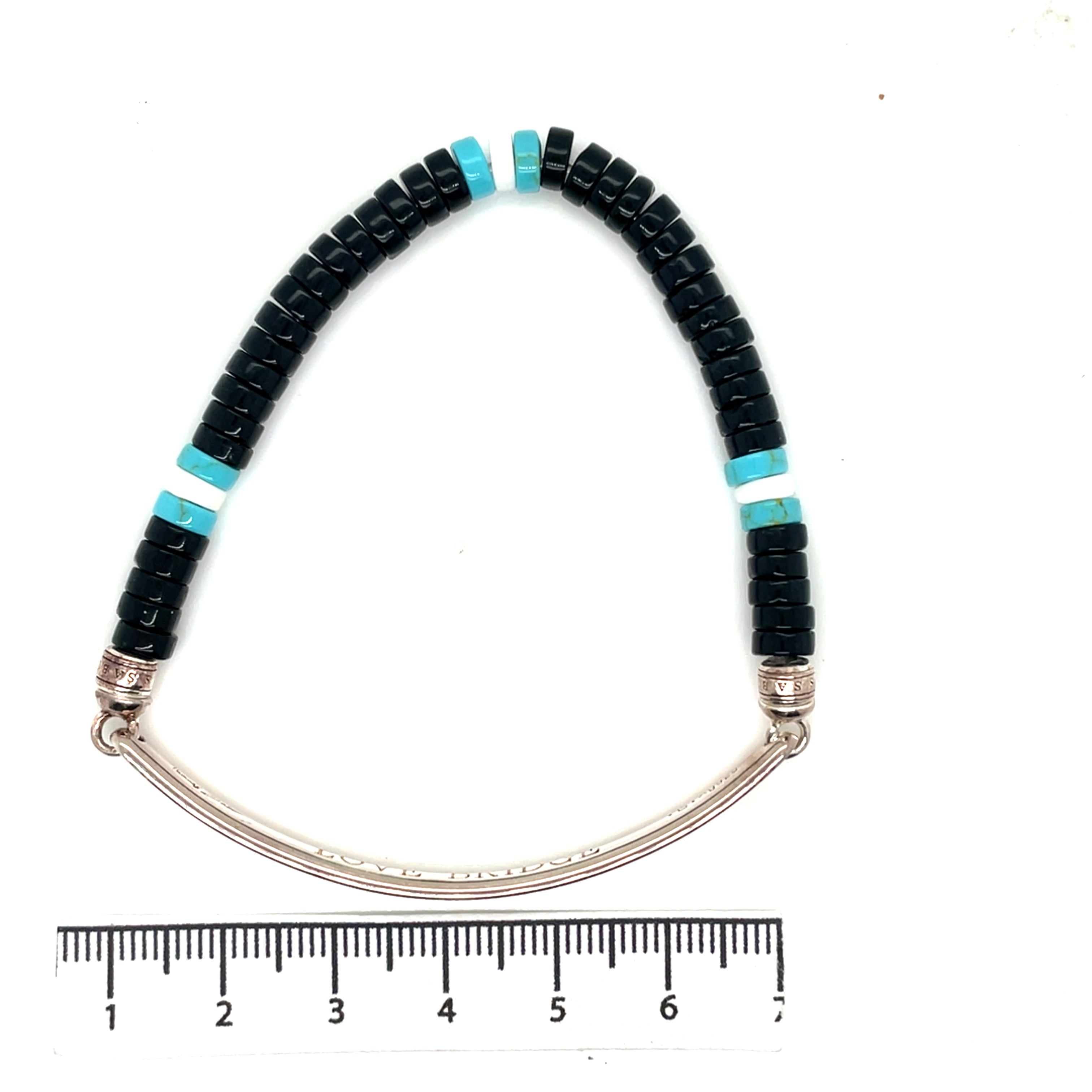 Thomas Sabo Silver Love Bridge Black Obsidian Bead Bracelet