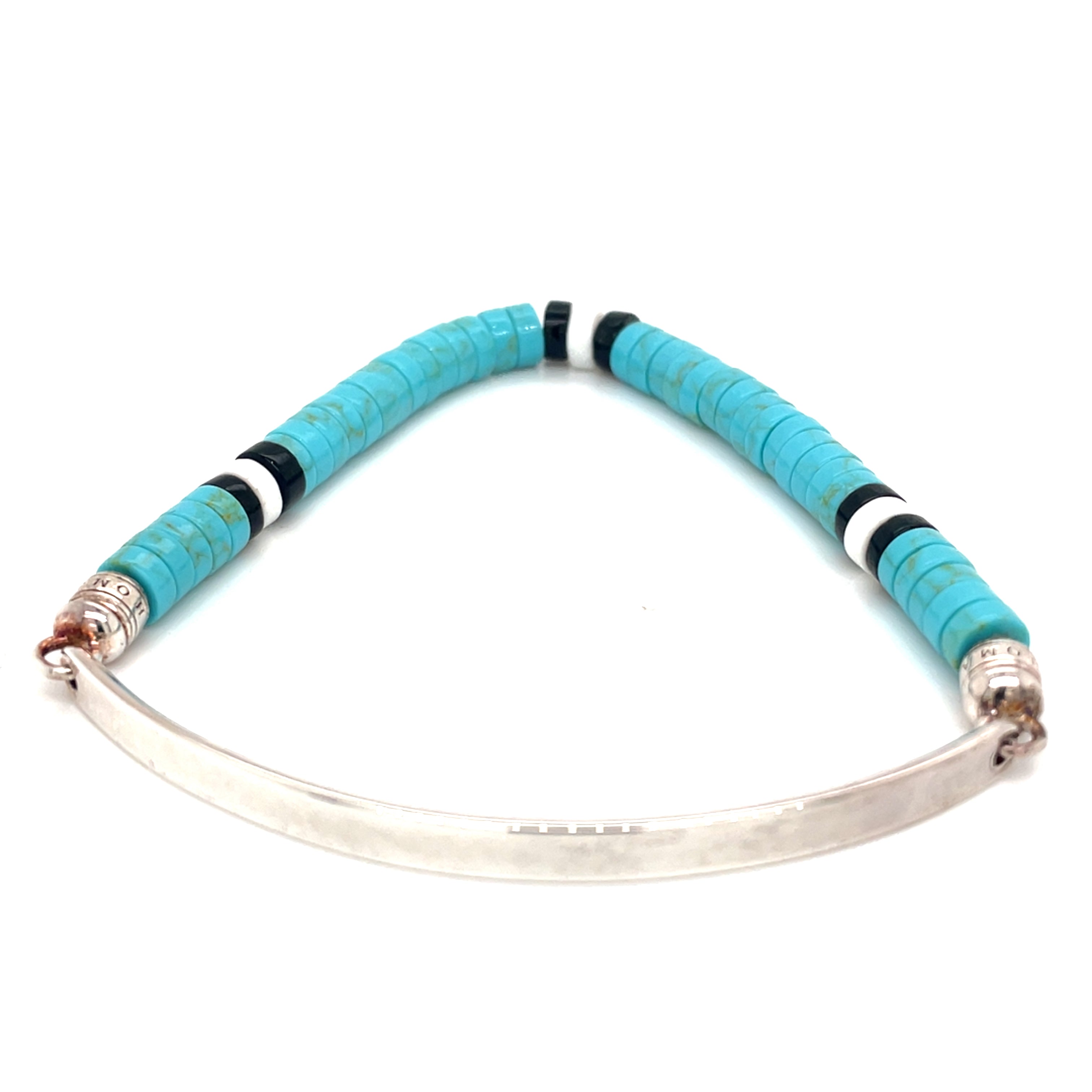 Thomas Sabo Silver Love Bridge Simulated Turquoise Bead Bracelet